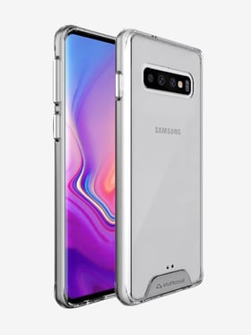 Stuffcool Ice Hybrid Hard Back Case Cover Samsung Galaxy S10+S10 Plus (6.4) 2019 (Transparent)