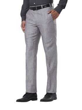 LINEN CASUAL FLAT FRONT TROUSERS  ST4U