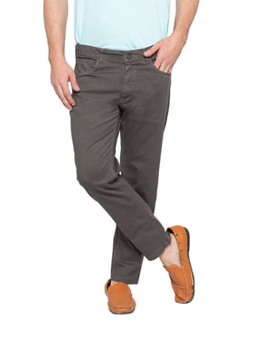 Buy SPYKAR Natural Solid Twill Regular Fit Mens Casual Trousers  Shoppers  Stop