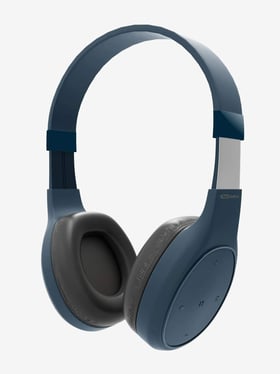 Portronics Muffs Plus On The Ear Bluetooth Headphone with Mic Blue Portronics Electronics TATA CLIQ