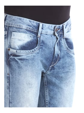 Tuf Blue Cotton Heavily Washed Jeans 
