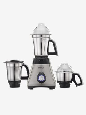 Preethi Steele MG 206 550W 3 Jars Mixer Grinder (Silver/Black)
