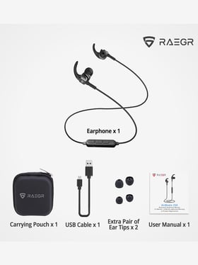 raegr airbeats 250 wireless earphones