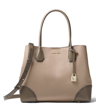 MICHAEL Michael Kors Mercer Leather Messenger Bag, Truffle