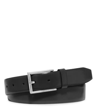 Buy Michael Kors Genuine Leather Belt with Metal Logo  Black Color Men   AJIO LUXE