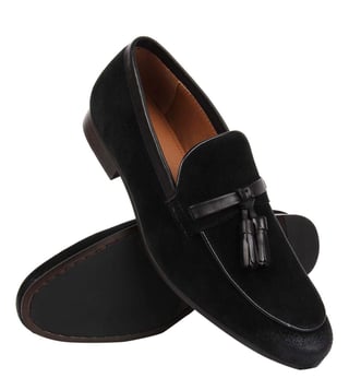 steve madden black suede loafers