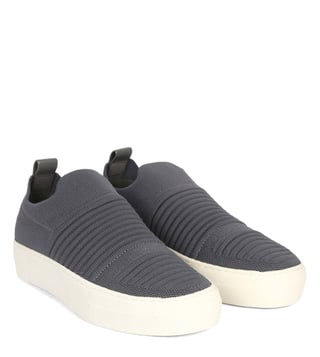 Steve madden grey slip on sale ons