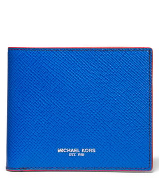 Michael Kors - Harrison Wallet - Men - Leather/Leather - One Size - Blue