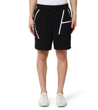 Buy Armani Exchange Black & White Ax Lines Regular Fit Logo Shorts for Men  Online @ Tata CLiQ Luxury