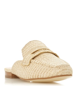Buy Dune London Natural Gardenia Mule Sandals only at Tata CLiQ Luxury