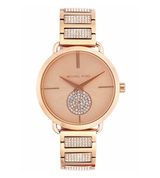 Michael kors portia hot sale rose gold watch