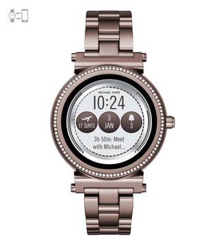 Michael kors silver smart hot sale watch