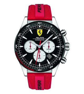 Buy Ferrari 0830596 Pilota Black Dial Watch for Men Online Tata