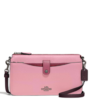 Buy Coach Gunmetal & True Pink Multi Noa Small Cross Body Bag for Women  Online @ Tata CLiQ Luxury