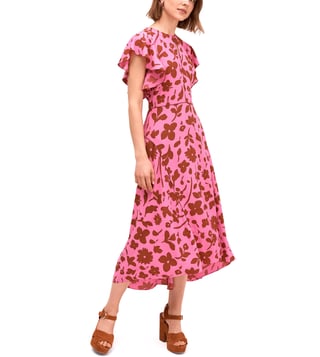 Buy Kate Spade Pink Multi Splash Flutter Sleeve Floral Dress for Women  Online @ Tata CLiQ Luxury