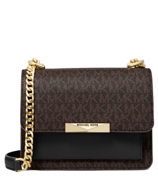 Buy MICHAEL Michael Kors Brown & Black Jade Small Shoulder Bag for Women  Online @ Tata CLiQ Luxury