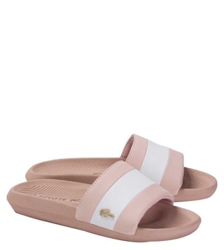 Buy Lacoste Pink Croco Metallic PU Slides for Women Online Tata