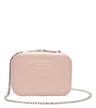 Lacoste Croco Crew Crossbody Bag in Pink