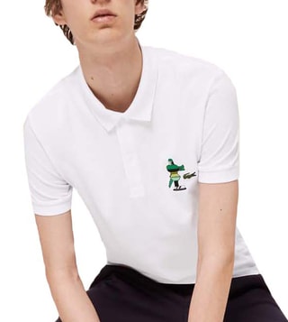 Buy Lacoste White x Jeremyville Design Classic Fit Unisex Polo T-Shirt  Online @ Tata CLiQ Luxury