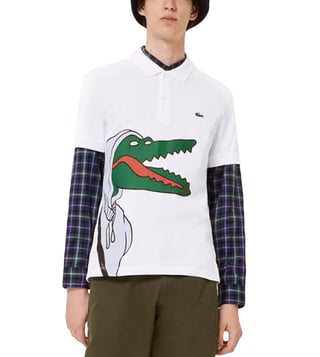 Buy Lacoste White x Jean Michel Tixier Classic Fit Unisex Polo T