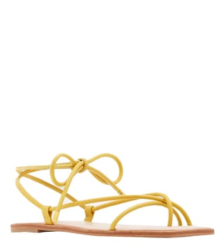 Buy Aldo Yellow Oita Cross Strap Sandals for Women Online Tata