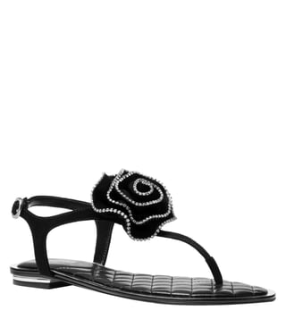 Michael kors black and white 2024 sandals