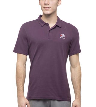 reebok polo shirts mens purple