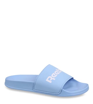 reebok slippers blue