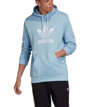 Adidas Originals Clear Sky Regular Fit Trefoil Hoodie Online @ CLiQ Luxury