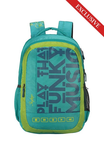 skybags green backpack