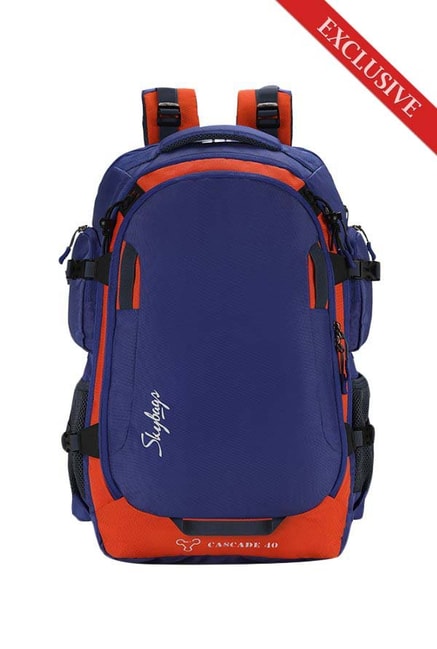 Skybags Cascade 40 Indigo & Red Solid Nylon Laptop Backpack