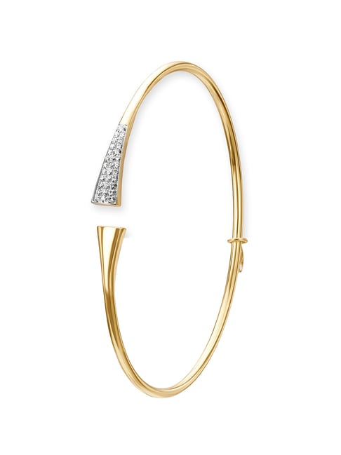 Mia by Tanishq 14 kt Gold & 0.114 ct Diamond Bangle
