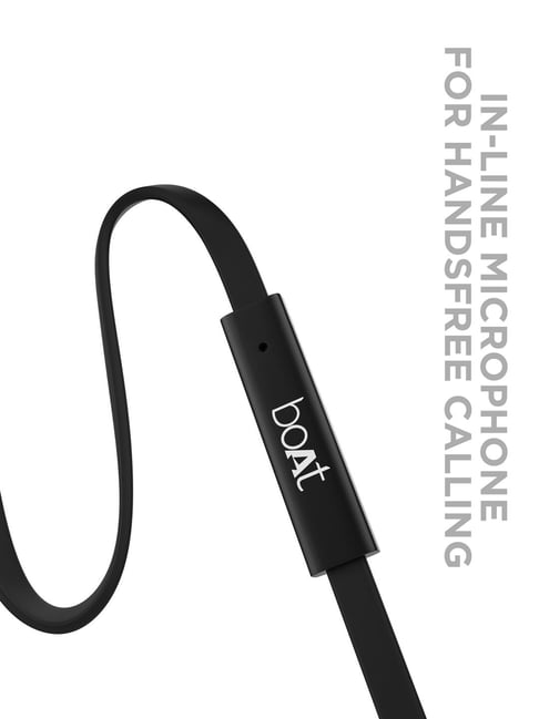 Buy Boat BassHeads 220 Earphones with Mic (Black) Online At Best Price