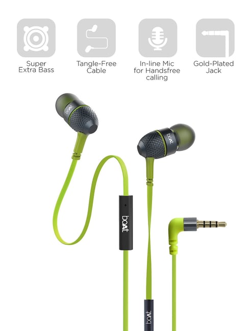 Boat best sale earphones green