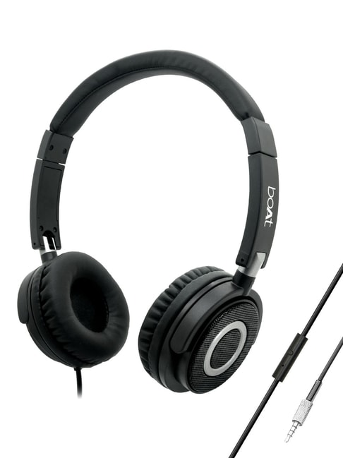 boAt BassHeads 900 T Wired Headset with Super Extra Bass and Lightweight Foldable Design (Black)