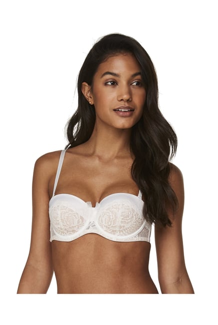 Buy Hunkemoller Brown Lace Under-Wired Padded Balconette Bra for Women  Online @ Tata CLiQ