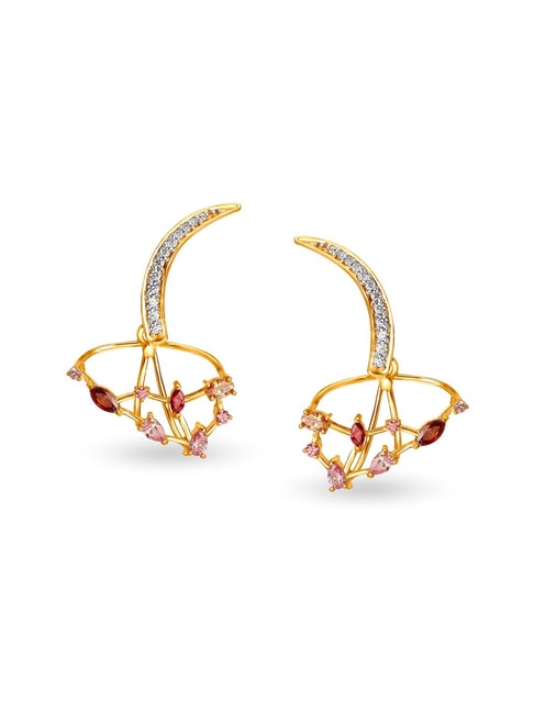 Mia by Tanishq 14k (585) Rose Gold and Diamond Stud Earrings for Women :  Amazon.in: Fashion