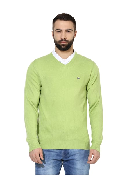 parrot green sweater