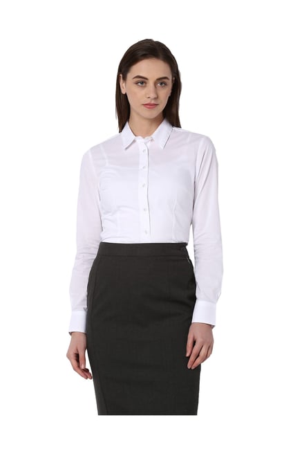 Van Heusen White Regular Fit Shirt