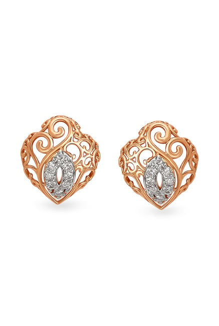 Buy Tanishq 18 kt Gold & Diamond Earrings Online At Best Price @ Tata CLiQ