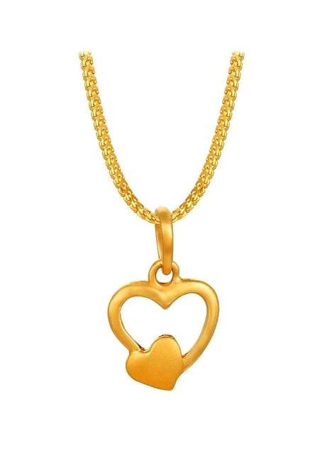 Tanishq Heart 22 Kt Gold Pendant At Best S Tata Cliq - Heart Shaped Pendant In Gold Tanishq
