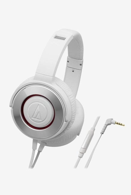 Audio-Technica ATH-WS550iS WH Over The Ear Wired Headphones (White)