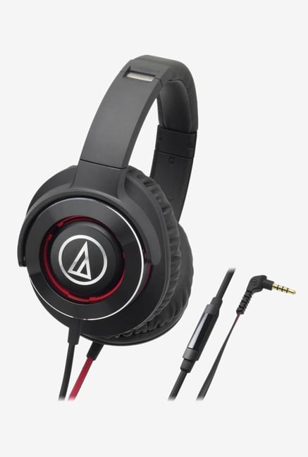 Audio-Technica ATH-WS770iS BRD Over The Ear Wired Headphones (BlackRed)