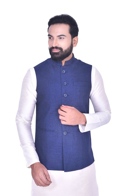 dark blue waistcoat