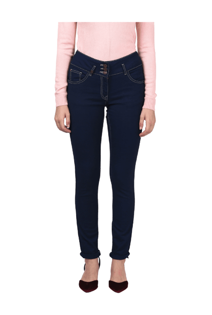 Park Avenue Blue Slim Fit Raw Denim Jeans