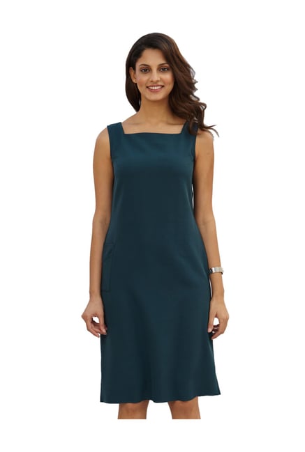 Green Knee Length Formal Dresses for Women