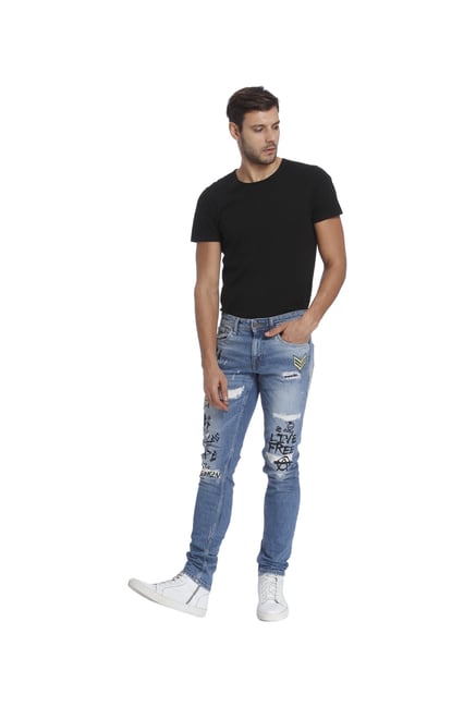 jack & jones slim men blue jeans