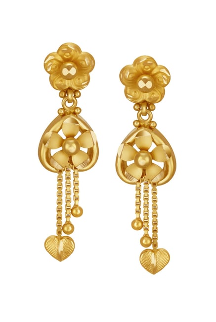 Tanishq Lightweight Gold Earrings 2024 | favors.com