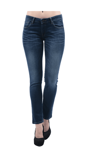 Buy Pepe Jeans Blue Slim Fit Lightly Washed Jeans from top Brands