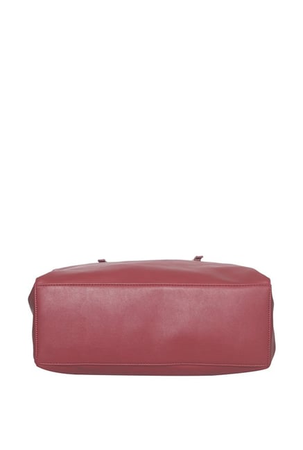 caprese burgundy solid shoulder bag